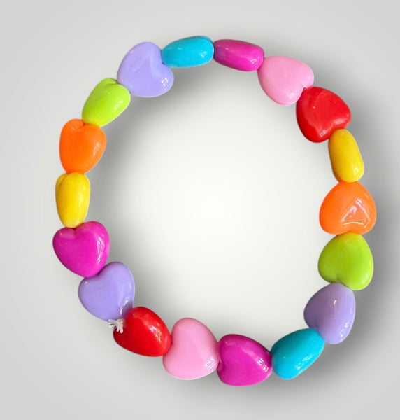 Bracciale colors Beads giro cuori small effetto lucido colori strong
