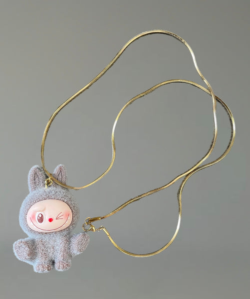 Collana Labubu yoga   vari colori due lunghezze catenina