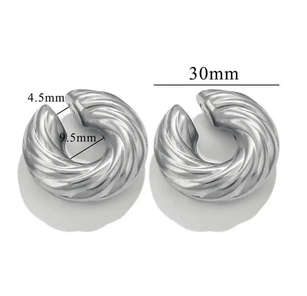 Mono earcuff big donuts Ambra due varianti colore