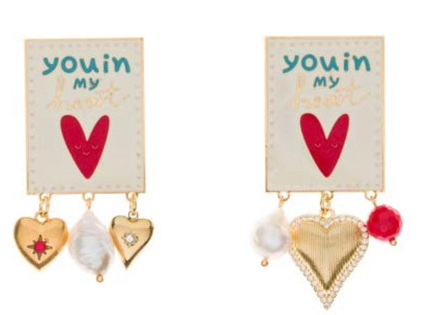 Coppia orecchini Principessa Glam Poppy heart