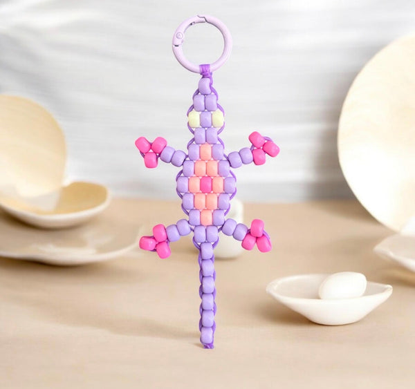 Pimp your bag Colors keychain geco Miny pony Beads Vari utilizzi e vari colori