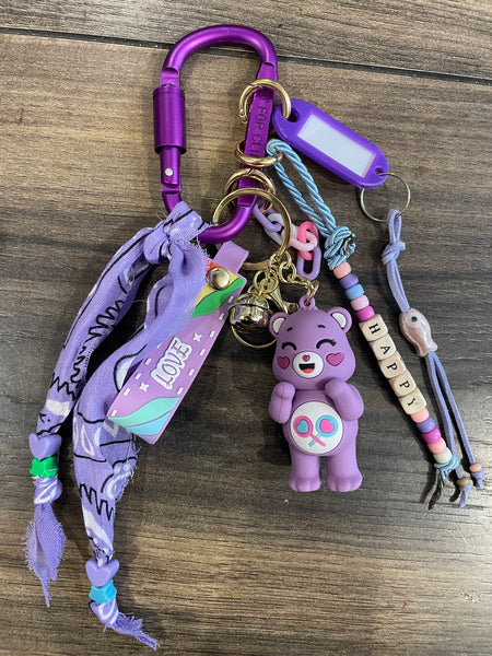 Pimp your Bag Keychain charms per borsa e portachiavi care bears orsetto del cuore angelorso viola