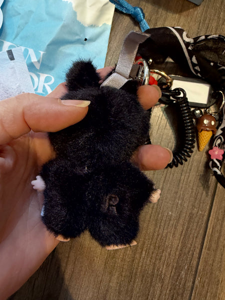 Pimp your bag portachiavi per borsa Mini Labubu Pin for Love nero R