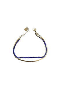 Bracciale doppio tennis e snake bluette