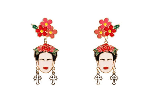 Coppia orecchini principessa glam Frida cruz