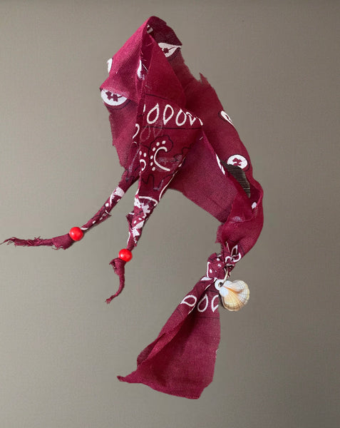 Collana cavigliera bandana con conchiglia vari colori