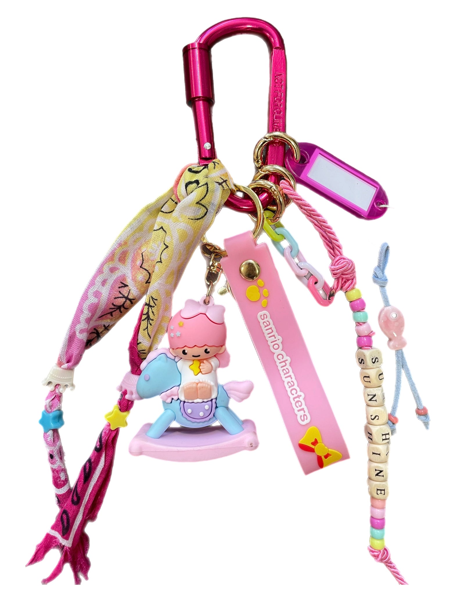 Pimp your Bag Keychain charms per borsa e portachiavi little twin star gemella Lala cavalluccio a dondolo