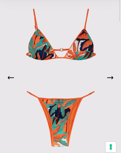 Bikini mefui triangolo e slip brasiliano regolabile Exotic