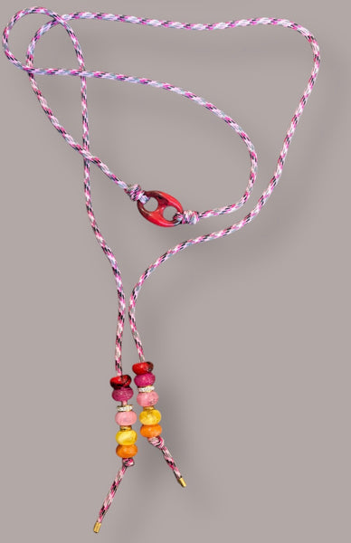 Collana Marine Florida centrale rosso  marmorozzato in vari colori
