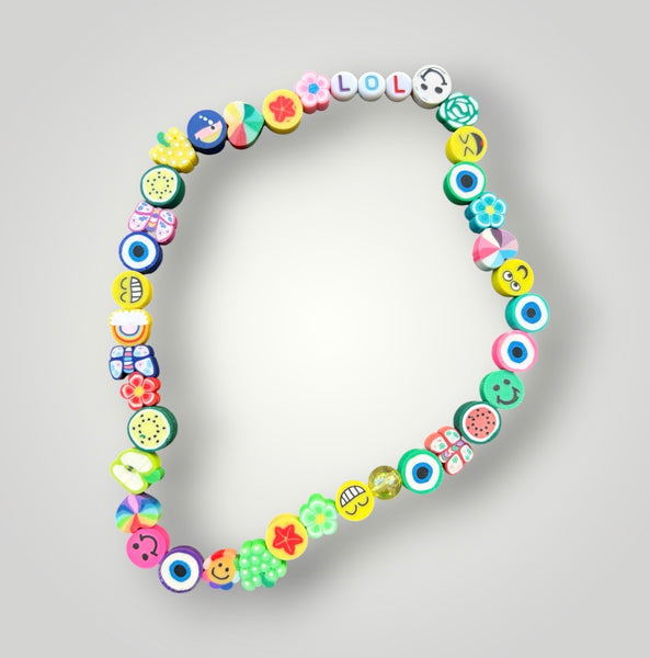 Collana Colors con scritta e multi charms anche personalizzabile
