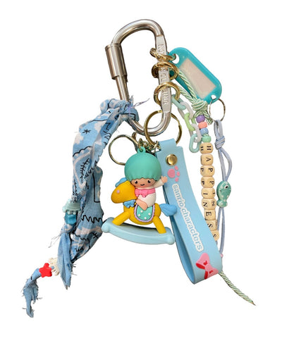 Pimp your Bag Keychain charms per borsa e portachiavi little twin star gemello Kiki cavalluccio a dondolo