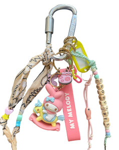 Pimp your Bag Keychain charms per borsa e portachiavi My Melody cavalluccio a dondolo