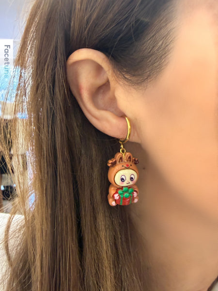 Mono orecchino labubu Christmas edition Natale vari sogetti