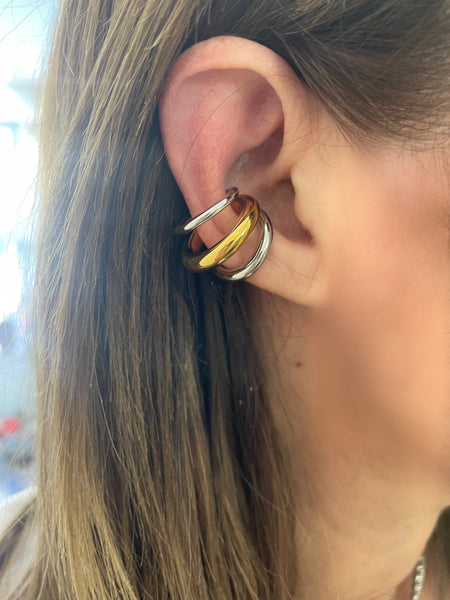 Mono earcuff triplo bicolor