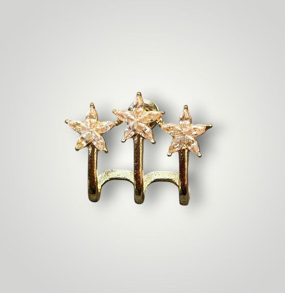 Mono orecchino argento 925 con 3 stelline