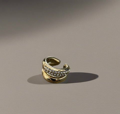 Luana earcuff doppio anello Luxury due varianti colore