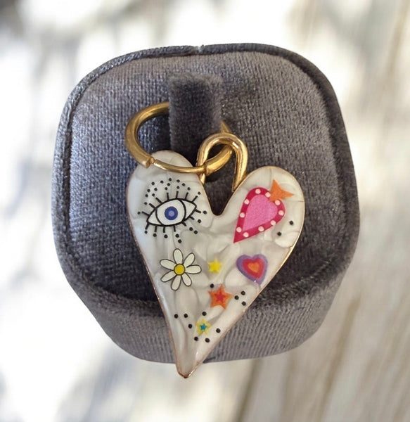 Mono orecchino Tatoo Mistero del Corazon vari disegni cerchietto meno spesso