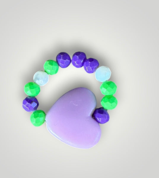 Anello colors con cuore grande