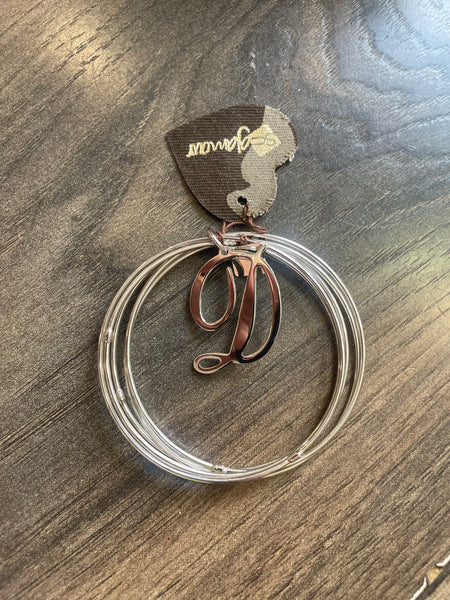Bracciale 5 giri bracciali So glamour con lettera due varianti colore e varie lettere