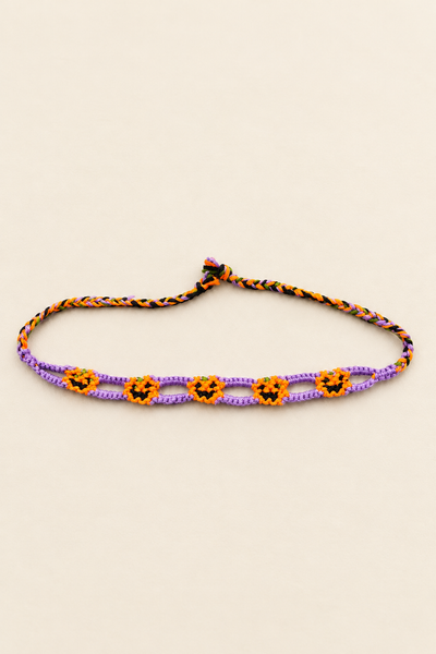 Bracciale Macrame zucche di Halloween anche con colori personalizzabili