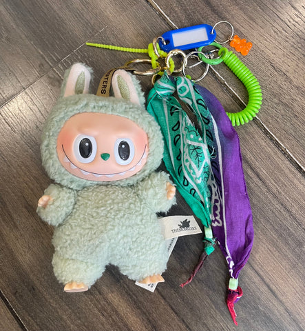 Pimp your Bag Keychain charms per borsa e portachiavi Labubu the monsters macaron green grape