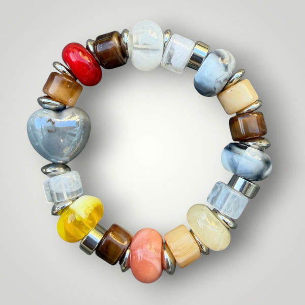 Bracciale Colors labyrinth cuore multicolor