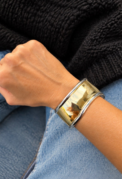 Bracciale manetta polsino onda modello basso