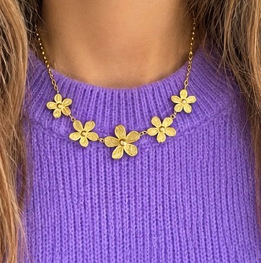 Collana multi flowers  varianti colore