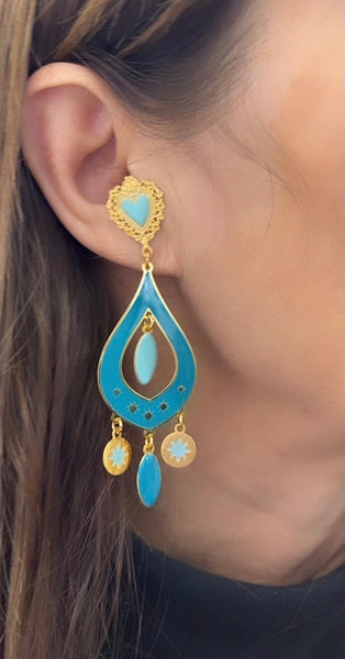 Coppia orecchini principessa Glam Gipsy Tile