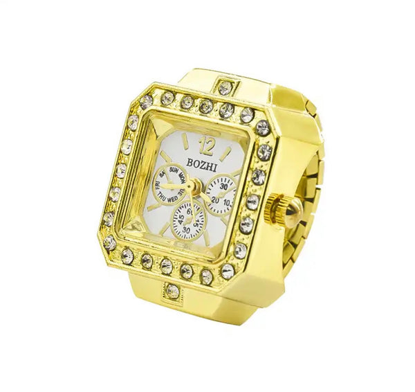 Anello orologio quadrato   due varianti colore