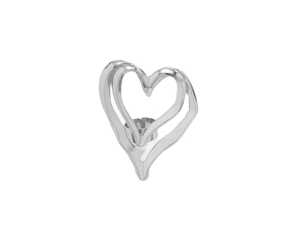 Anello regolabile cuore doppio big due varianti colore