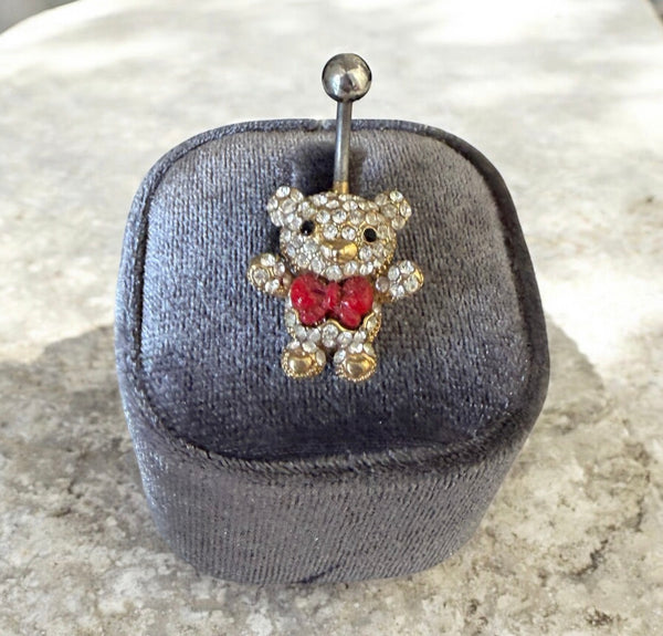 Piercing ombelico teddy bear orsacchiotto due varianti colore