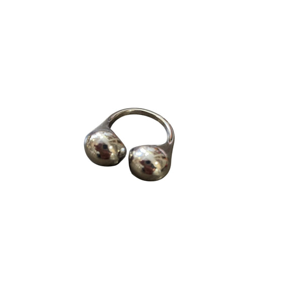 Anello Double sfere   due varianti colore