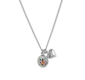 Collana Little Italy retro flowers multi charms cuore