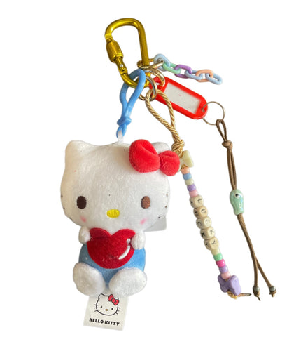 Pimp your Bag Keychain charm per borsa e portachiavi hallo kitty peluche cuore love