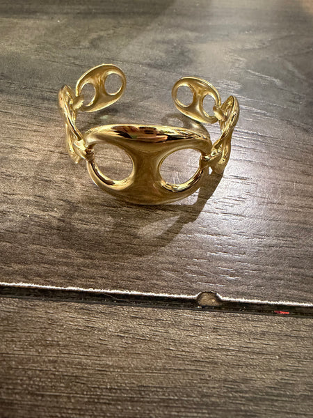 Bracciale rigido regolabile CHAIN catena  due varianti colore