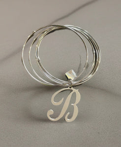 Bracciale 5 giri bracciali So glamour con lettera due varianti colore e varie lettere