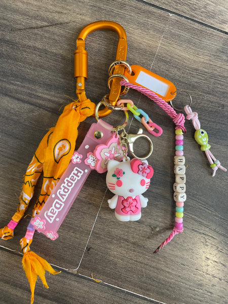 Pimp your Bag Keychain charms per borsa e portachiavi hallo Kitty  flower party