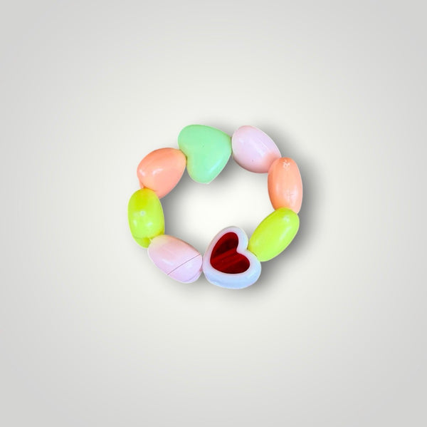 Anello colors giro di cuori xsmall con cuoricino vari colori