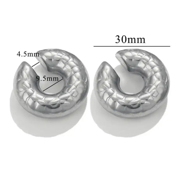 Mono earcuff donuts Lucia pitonato due varianti colore