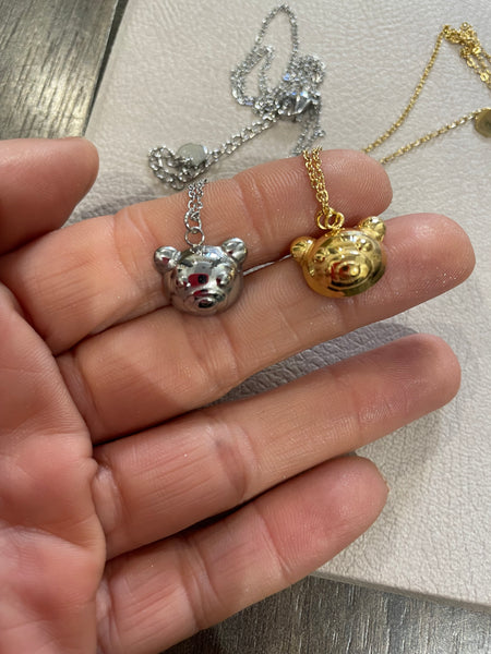 Collana girocollo teddy bear due varianti colore