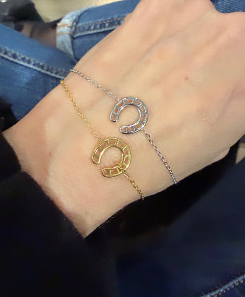 Bracciale con ferro di cavallo due varianti colore