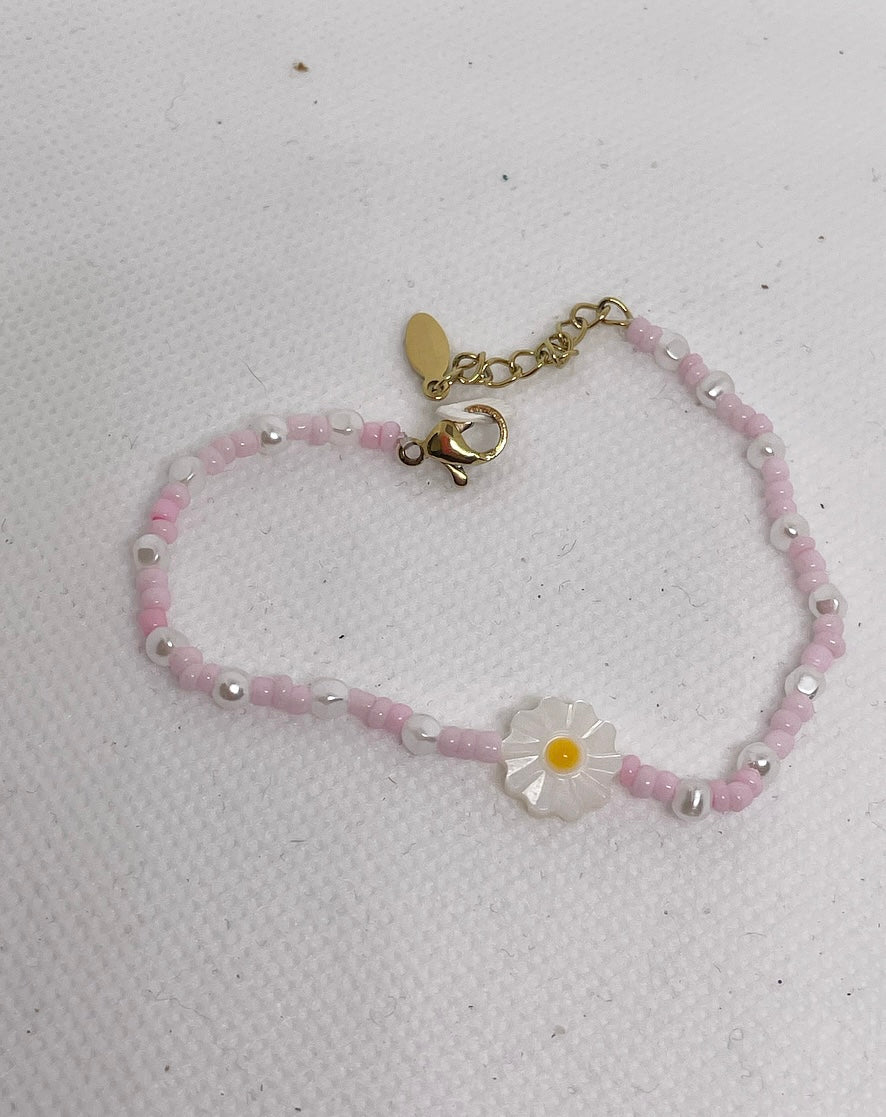 Bracciale perline e Margherita vari colori