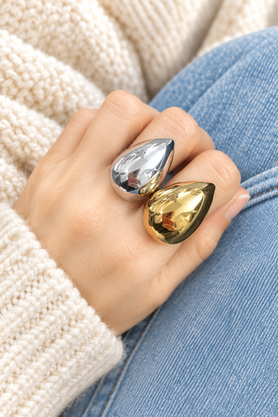 Anello regolabile goccia 3d