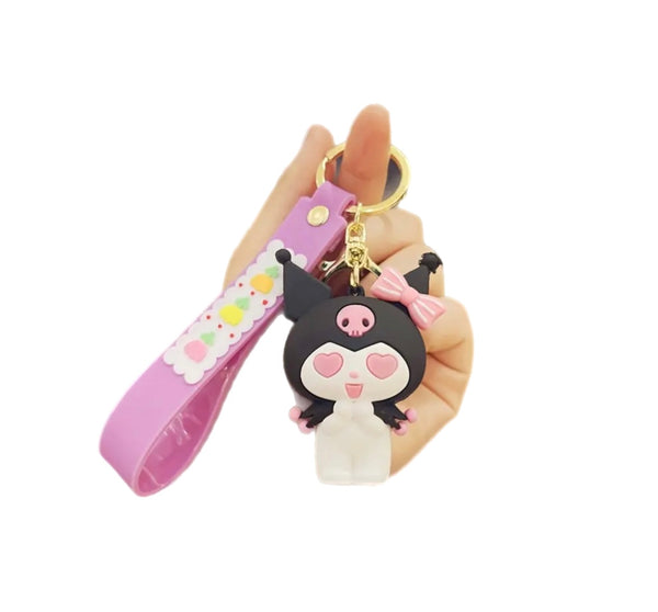 Pimp your Bag Keychain charms per borsa e portachiavi kuromi occhi a cuore