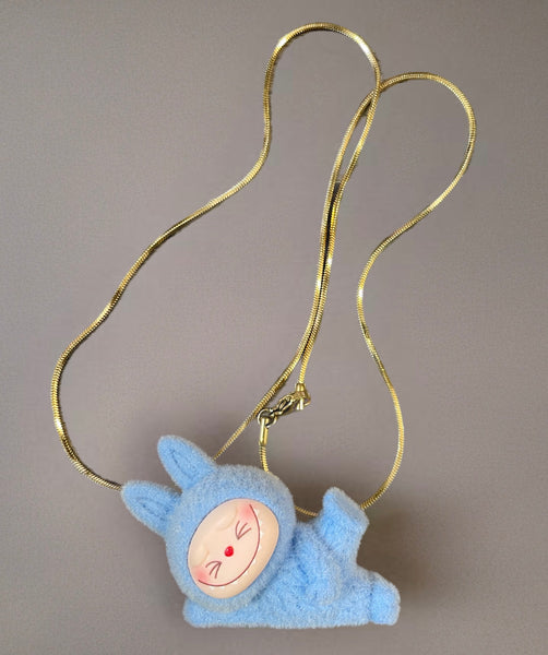 Collana Labubu yoga   vari colori due lunghezze catenina