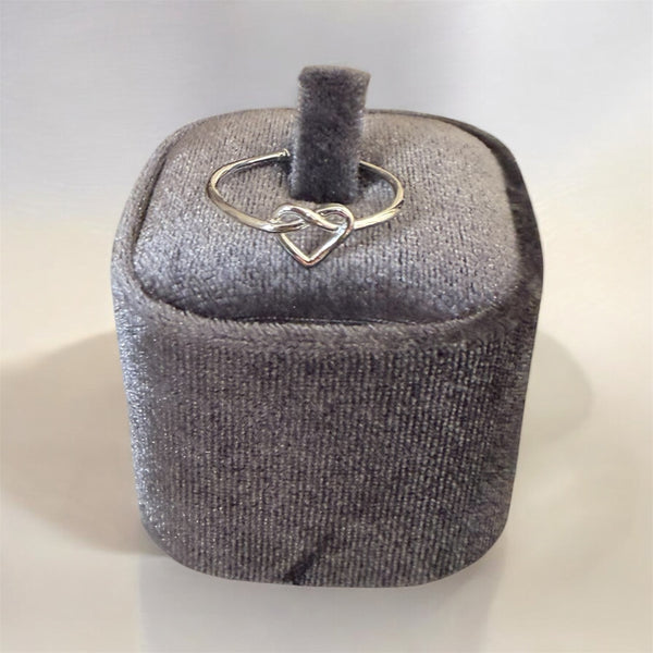 Anello cuore nodo due varianti colore
