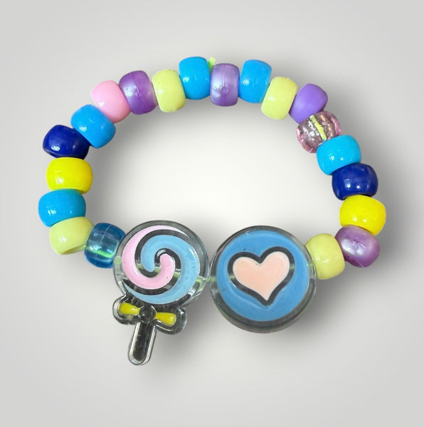 Bracciaie Colors pony Beads lollypops e cuore vari colori