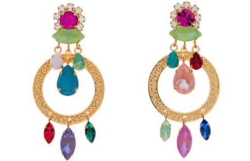 Coppia orecchini principessa glam Gipsy Circle Multicolor