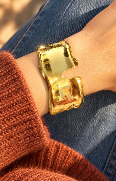 Bracciale manetta con taglio due  varianti colore